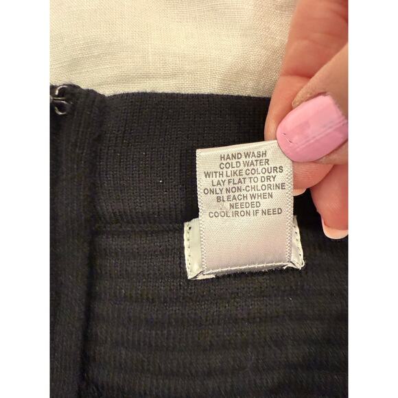 Cache Stretch Ribbed Pull On Mini Skirt Black Women's Size Medium - Picture 6 of 9